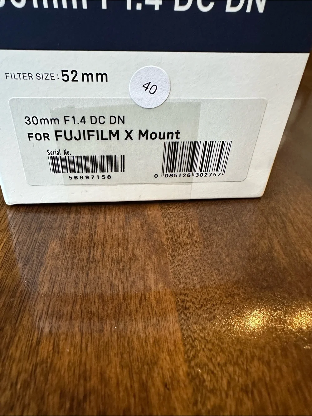 Sigma DC 30mm F/1.4 Contemporary Lens For Fuji X Mount